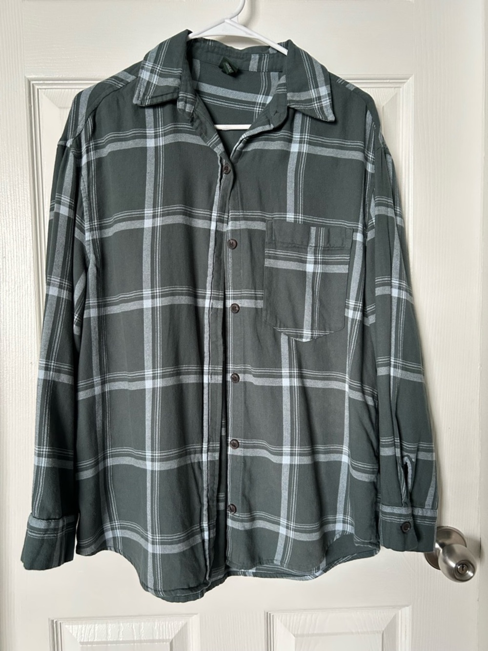 wild fable teal/green Plaid Button-Down Shirt